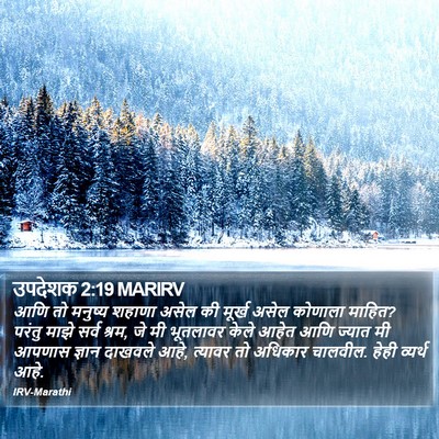उपदेशक 2:19 MARIRV Bible Verse Image