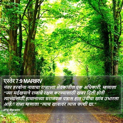 एस्तेर 7:9 MARIRV Bible Verse Image