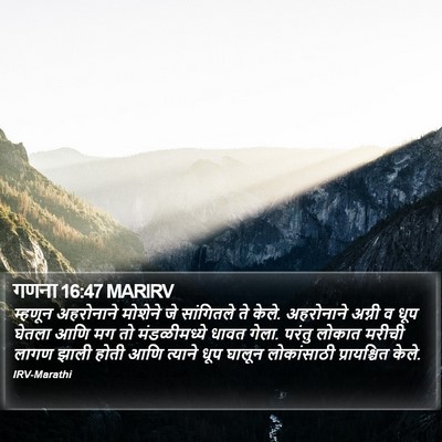 गणना 16:47 MARIRV Bible Verse Image
