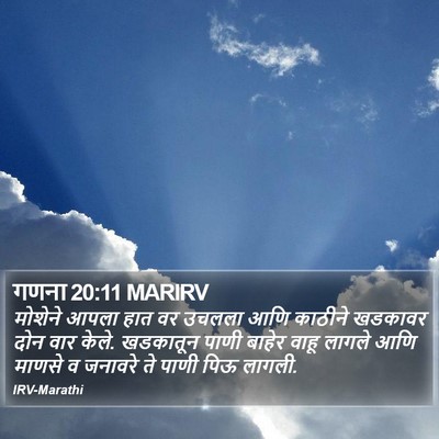 गणना 20:11 MARIRV Bible Verse Image