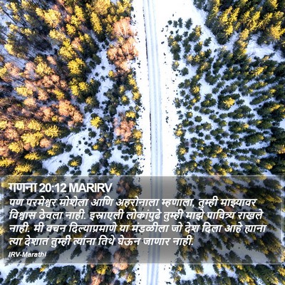 गणना 20:12 MARIRV Bible Verse Image