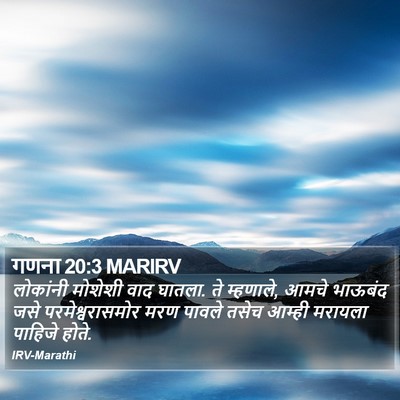 गणना 20:3 MARIRV Bible Verse Image