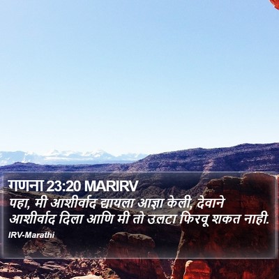 गणना 23:20 MARIRV Bible Verse Image