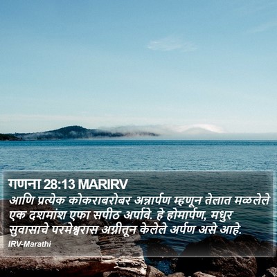 गणना 28:13 MARIRV Bible Verse Image