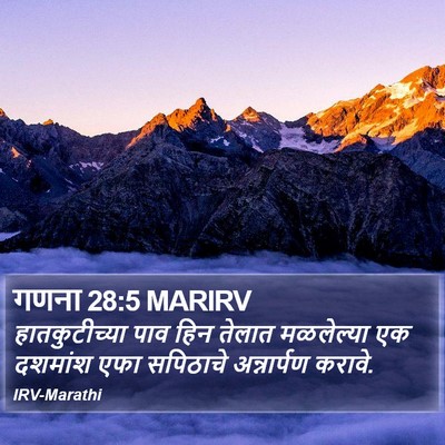 गणना 28:5 MARIRV Bible Verse Image