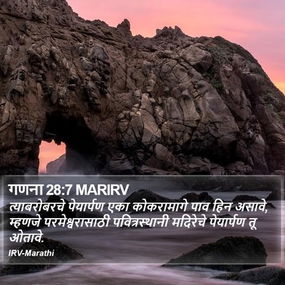 गणना 28:7 MARIRV Bible Verse Image