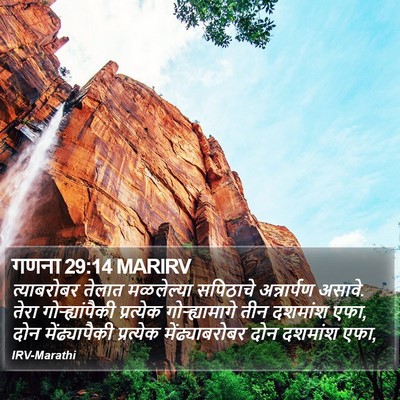 गणना 29:14 MARIRV Bible Verse Image