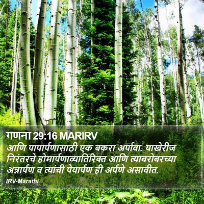 गणना 29:16 MARIRV Bible Verse Image