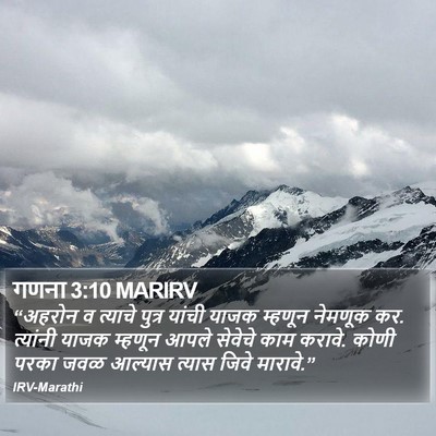 गणना 3:10 MARIRV Bible Verse Image
