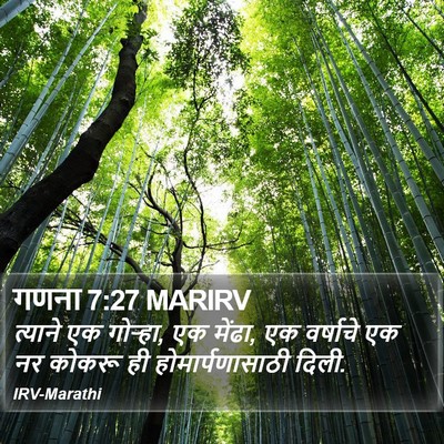 गणना 7:27 MARIRV Bible Verse Image