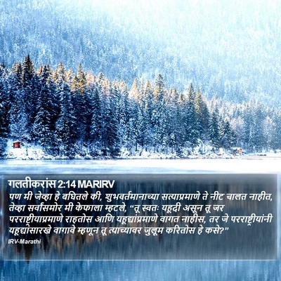गलतीकरांस 2:14 MARIRV Bible Verse Image