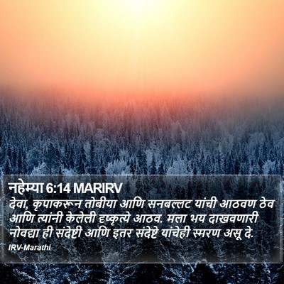 नहेम्या 6:14 MARIRV Bible Verse Image