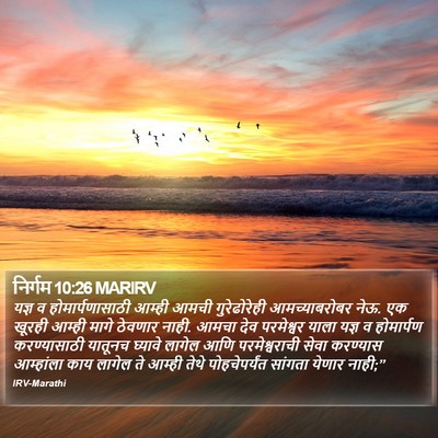 निर्गम 10:26 MARIRV Bible Verse Image