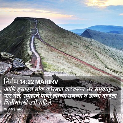 निर्गम 14:22 MARIRV Bible Verse Image