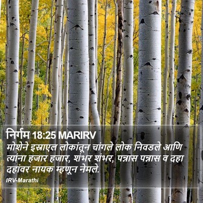 निर्गम 18:25 MARIRV Bible Verse Image