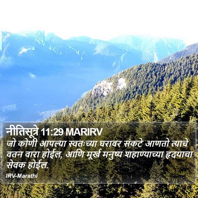 नीतिसूत्रे 11:29 MARIRV Bible Verse Image