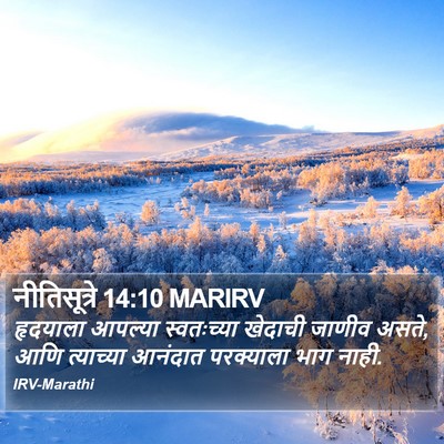 नीतिसूत्रे 14:10 MARIRV Bible Verse Image