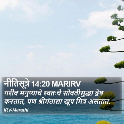 नीतिसूत्रे 14:20 MARIRV Bible Verse Image