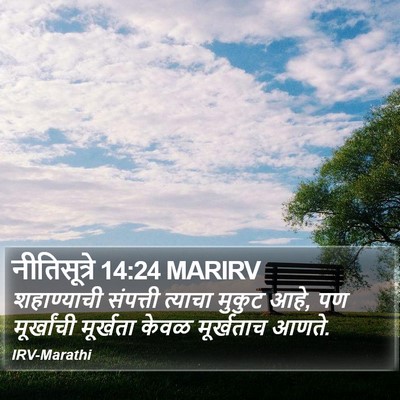 नीतिसूत्रे 14:24 MARIRV Bible Verse Image