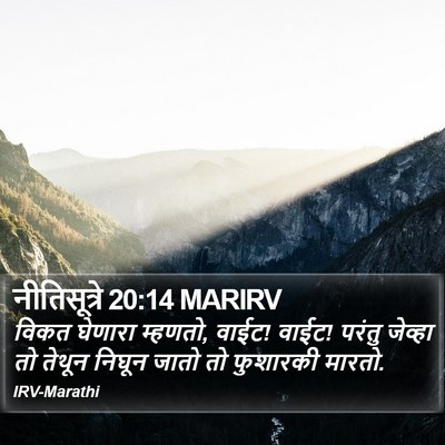 नीतिसूत्रे 20:14 MARIRV Bible Verse Image