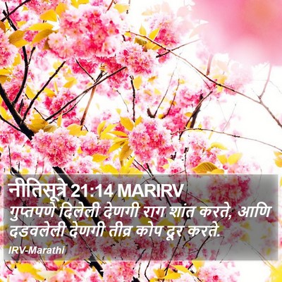 नीतिसूत्रे 21:14 MARIRV Bible Verse Image