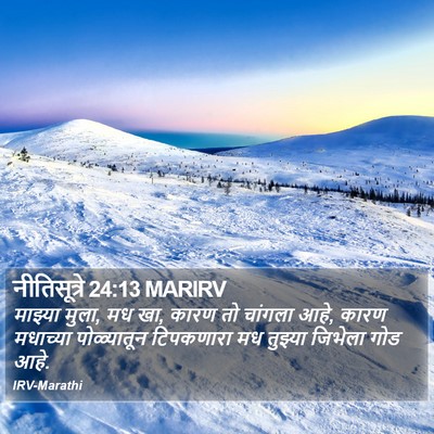 नीतिसूत्रे 24:13 MARIRV Bible Verse Image