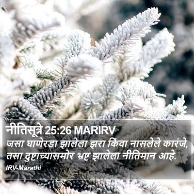 नीतिसूत्रे 25:26 MARIRV Bible Verse Image