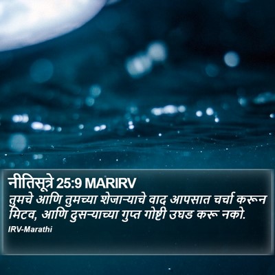 नीतिसूत्रे 25:9 MARIRV Bible Verse Image