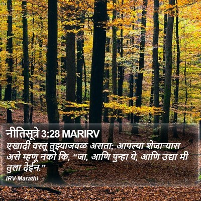 नीतिसूत्रे 3:28 MARIRV Bible Verse Image