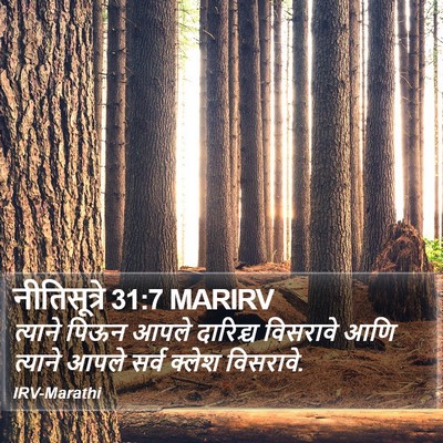 नीतिसूत्रे 31:7 MARIRV Bible Verse Image