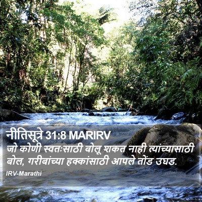 नीतिसूत्रे 31:8 MARIRV Bible Verse Image