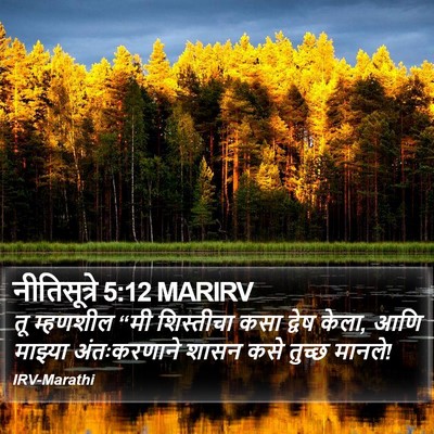 नीतिसूत्रे 5:12 MARIRV Bible Verse Image
