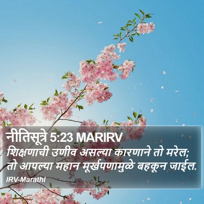 नीतिसूत्रे 5:23 MARIRV Bible Verse Image