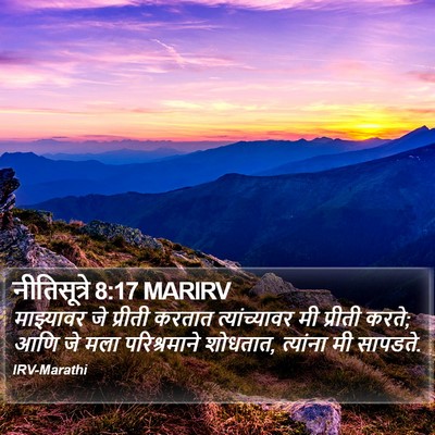 नीतिसूत्रे 8:17 MARIRV Bible Verse Image