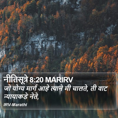 नीतिसूत्रे 8:20 MARIRV Bible Verse Image