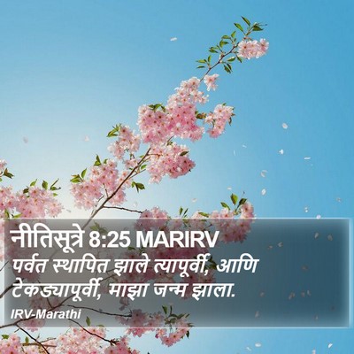 नीतिसूत्रे 8:25 MARIRV Bible Verse Image
