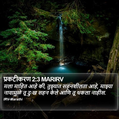 प्रकटीकरण 2:3 MARIRV Bible Verse Image