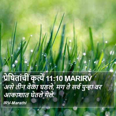 प्रेषितांचीं कृत्यें 11:10 MARIRV Bible Verse Image