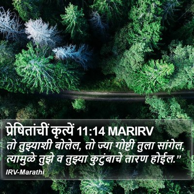 प्रेषितांचीं कृत्यें 11:14 MARIRV Bible Verse Image