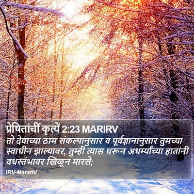प्रेषितांचीं कृत्यें 2:23 MARIRV Bible Verse Image