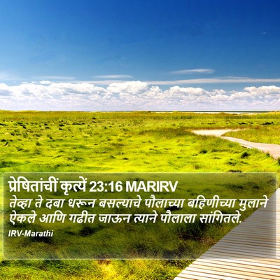 प्रेषितांचीं कृत्यें 23:16 MARIRV Bible Verse Image