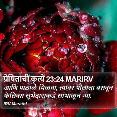 प्रेषितांचीं कृत्यें 23:24 MARIRV Bible Verse Image