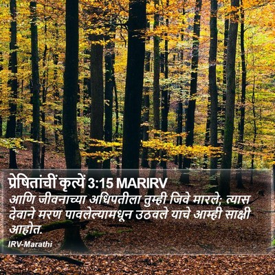 प्रेषितांचीं कृत्यें 3:15 MARIRV Bible Verse Image