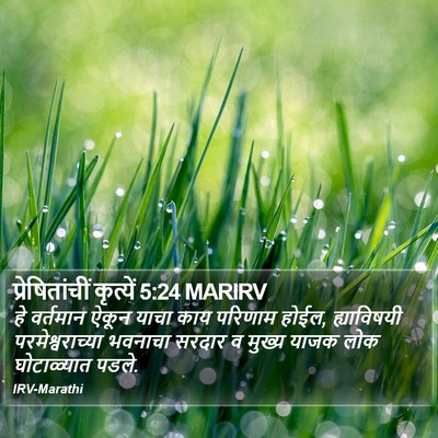 प्रेषितांचीं कृत्यें 5:24 MARIRV Bible Verse Image