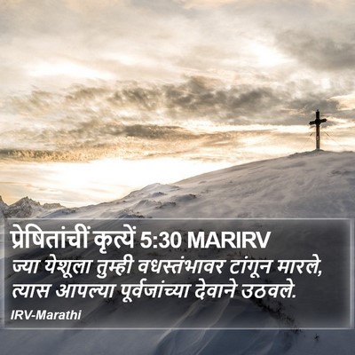 प्रेषितांचीं कृत्यें 5:30 MARIRV Bible Verse Image