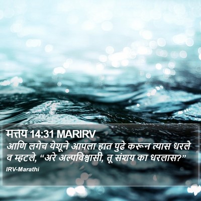 मत्तय 14:31 MARIRV Bible Verse Image