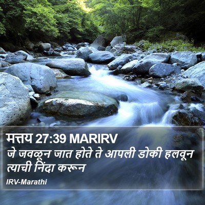 मत्तय 27:39 MARIRV Bible Verse Image
