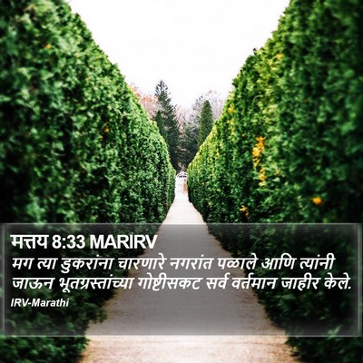 मत्तय 8:33 MARIRV Bible Verse Image
