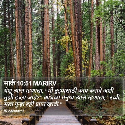 मार्क 10:51 MARIRV Bible Verse Image