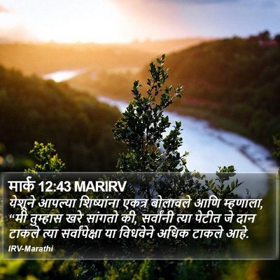 मार्क 12:43 MARIRV Bible Verse Image